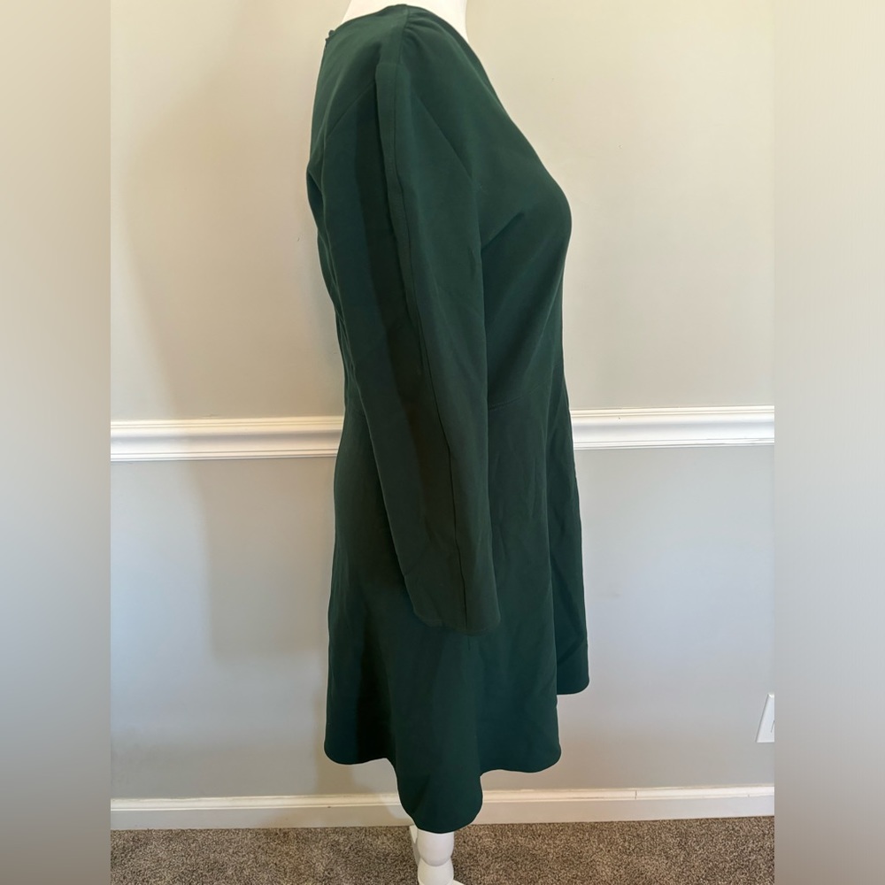 TARA JARMON Green V Neck Mini Dress - Picture 3 of 8